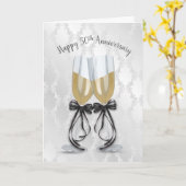 Champagnertoast zum 50. Hochzeitstag Karte (Gelbe Blume)