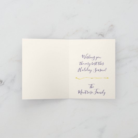 Champagnertrauben Feiertagskarte (Innenseite)