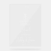 Champagnerturm Begrüßungsschild Acrylschild (Vorderseite)