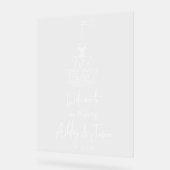 Champagnerturm Begrüßungsschild Acrylschild (Winkel)