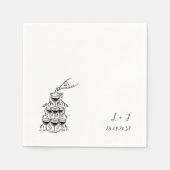 Champagnerturm Custom Monogram Wedding Cocktail Serviette (Vorderseite)