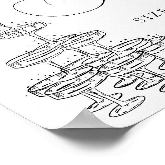 Champagnerturm Custom Wedding Sign Poster (Ecke)