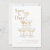 Champagnerturm Die zwei Fotos der USA Save the Dat Save The Date (Vorderseite)