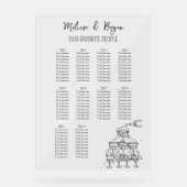 Champagnerturm Hochzeitskarte 18x24 Acrylschild (Vorderseite)