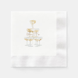 Champagnerturm-Individuelle Namen Serviette