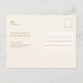 Champagnerturm Moderne Cream Wedding rettet das Da Postkarte (Rückseite)