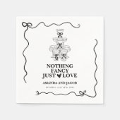 Champagnerturm Nichts Extravagant nur Liebe Hochze Serviette (Vorderseite)