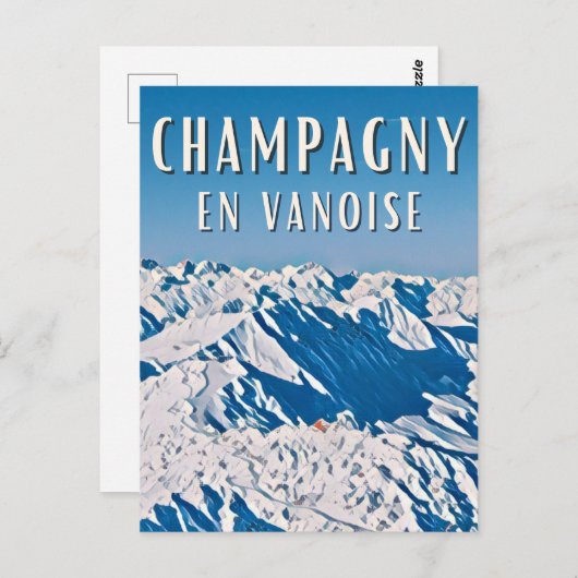 Champagny-en-Vanoise Skistation Postkarte (Vorne/Hinten)