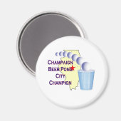 Champaign Beer Pong Champion Magnet (Vorderseite/Rückseite)