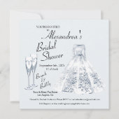 Champaign Brunch & Bubbly Brautparty Einladung (Vorderseite)