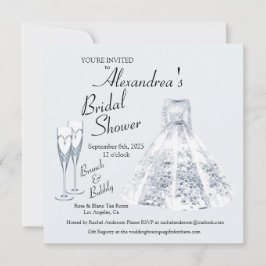 Champaign Brunch & Bubbly Brautparty Einladung