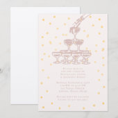 Champaign French Wedding Einladung (Vorne/Hinten)