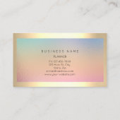 Champaign Gold Frame Metal Ombre Pink Rose Makeup Visitenkarte (Rückseite)