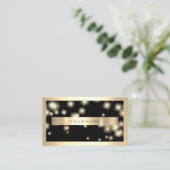 Champaign Gold Frame Metallic Black Luxury VIP Visitenkarte (Stehend Vorderseite)