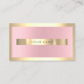 Champaign Gold Frame Metallic Funkelnd Pink Blush Visitenkarte (Vorderseite)