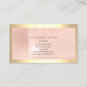 Champaign Gold Frame Metallic Funkelnd Skinny Blus Visitenkarte (Rückseite)