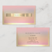 Champaign Gold Frame Metallic Ombre Luxury VIP Visitenkarte (Vorne/Hinten)