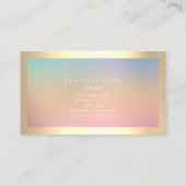 Champaign Gold Frame Metallic Ombre Luxury VIP Visitenkarte (Rückseite)