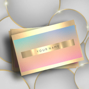 Champaign Gold Frame Metallic Ombre Luxury VIP Visitenkarte
