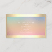 Champaign Gold Frame Metallic Ombre Pastel Visitenkarte (Rückseite)