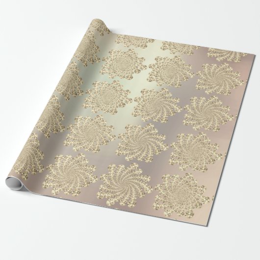 Champaign Gold Swarovski Crystals Spirale Infinity Geschenkpapier (Ungerollt)