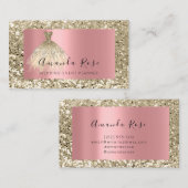Champaign Gold Wedding Event Planner Fashion Rose Terminkarte (Vorne/Hinten)