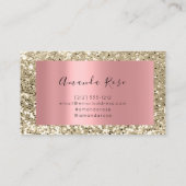Champaign Gold Wedding Event Planner Fashion Rose Terminkarte (Rückseite)