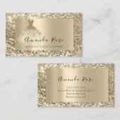 Champaign Gold Wedding Event Planner Fashion VIP Terminkarte (Vorne/Hinten)
