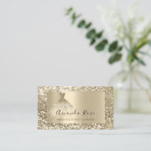Champaign Gold Wedding Event Planner Fashion VIP Terminkarte (Stehend Vorderseite)