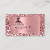 Champaign Gold Wedding Event Planner Stylist Rose Terminkarte (Vorderseite)