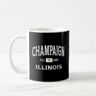 Champaign Illinois Il Staat Throwback Athletic Kaffeetasse