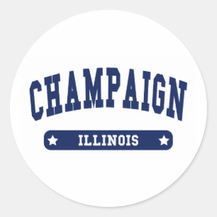 Champaign Illinois Uni Style T-Shirts Runder Aufkleber