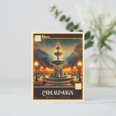 Champaign, Illinois | VINTAG Postkarte (Stehend Vorderseite)