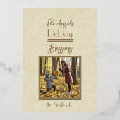 Champaign Joyoux Weihnachten Foto Weihnachtskarte Folieneinladung (Rückseite)