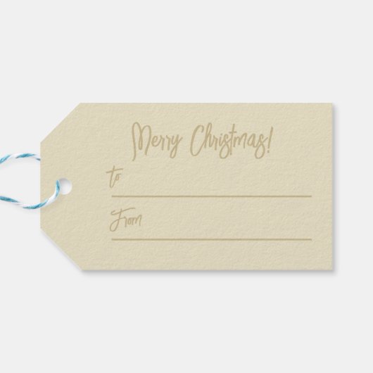 Champaign Joyoux Weihnachten Geschenkanhänger (Rückseite Horizontal)