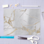 Champaign Silver Gray Metallic Marble Gold Seidenpapier (Handwerk)