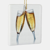 **CHAMPAIGN TOAST** CHRISTMAS ORNANATION KERAMIKORNAMENT (Rechts)