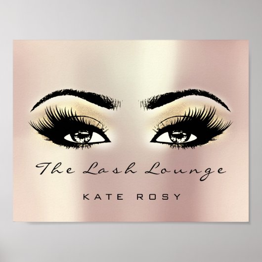 Champaigname Makeup Artist Beauty Studio Lashes Poster (Vorne)