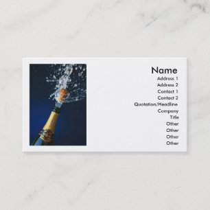 Champaigne Flasche Visitenkarte