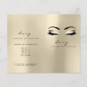 Champaigne Glitzer Makeup Augapfel Preisblatt Flyer (Vorne)