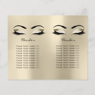 Champaigne Glitzer Makeup Augapfel Preisblatt Flyer