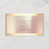 Champaigne Gold Frame Präzisionsgoldene Rose Minim Visitenkarte (Rückseite)