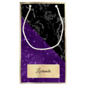 Champaigne Gold Lila Violet Marbella Schwarz Grau Kleine Geschenktüte (Rückseite)