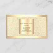 Champaigne Gold Metallic Frame Imitate Luxus Look Visitenkarte (Rückseite)