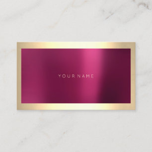 Champaigne Gold Rahmen Metallic Burgund Minimal Visitenkarte