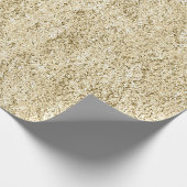 Champaigne Imitate Gold Metallic Molten Abstrakt Geschenkpapier (Ecke)