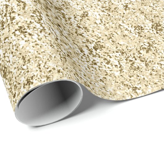 Champaigne Imitate Gold Metallic Molten Abstrakt Geschenkpapier (Rolleneckpunkt)