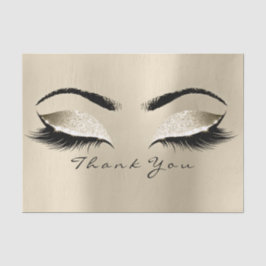 Champaigne Sepia BridalGold Glitzer Vielen Dank Seidenpapier