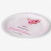 Champange-Brautparty Pappteller (Schrägansicht)