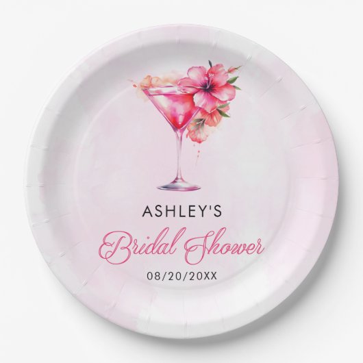 Champange-Brautparty Pappteller (Vorderseite)